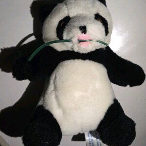 Toy Network Panda Eating Bamboo Stuff Animal